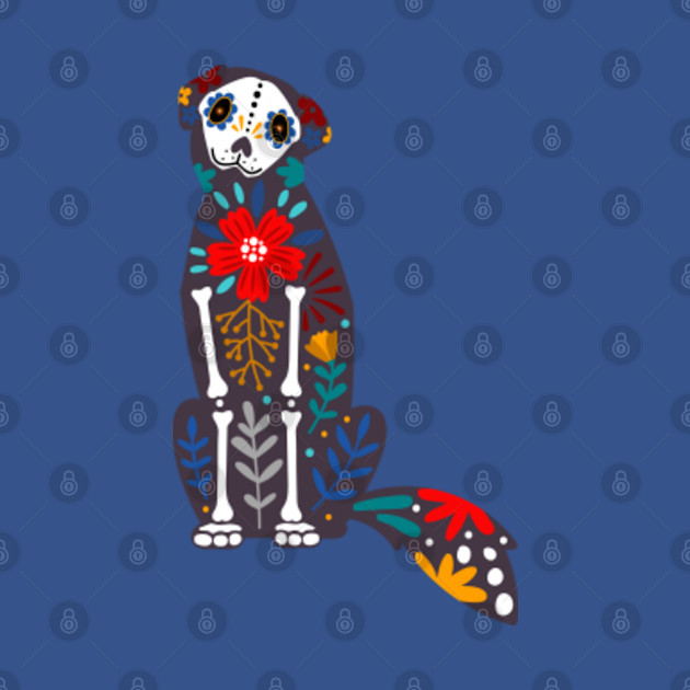 Discover Dog Sugar Skull Dia de Los Muertos, Day of The Dead - Dia De Los Muertos Sugar Skulls - T-Shirt