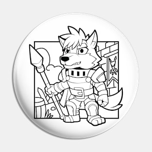 Sable Husky The Knight Pin