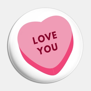 pink love you heart large Pin