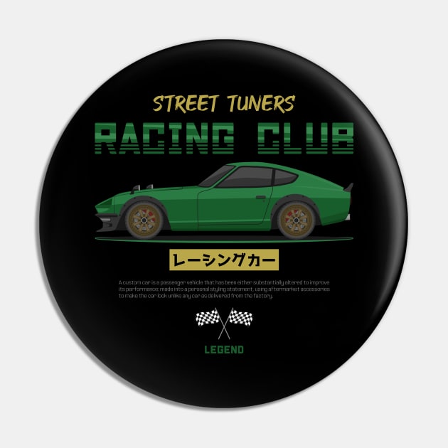 Tuner Green 240Z JDM Pin by GoldenTuners
