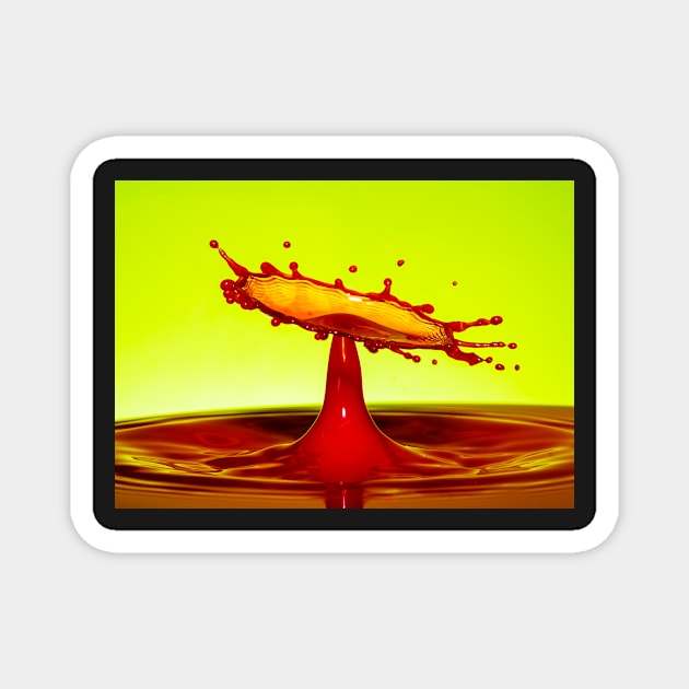 Stop Motion Red Splash Magnet by jecphotography