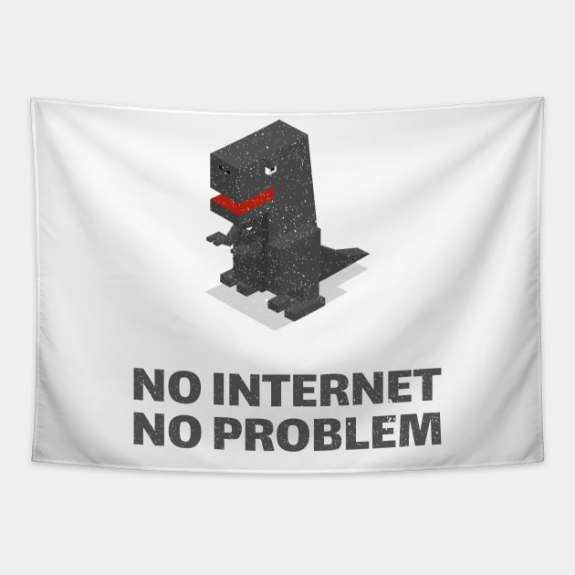 8-bit NO Internet NO Problem Tapestry by ForEngineer