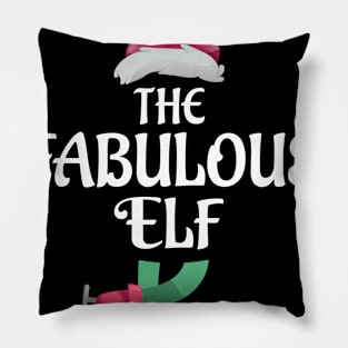 The Fabulous Christmas Elf Matching Pajama PJ Family Party Gift Pillow