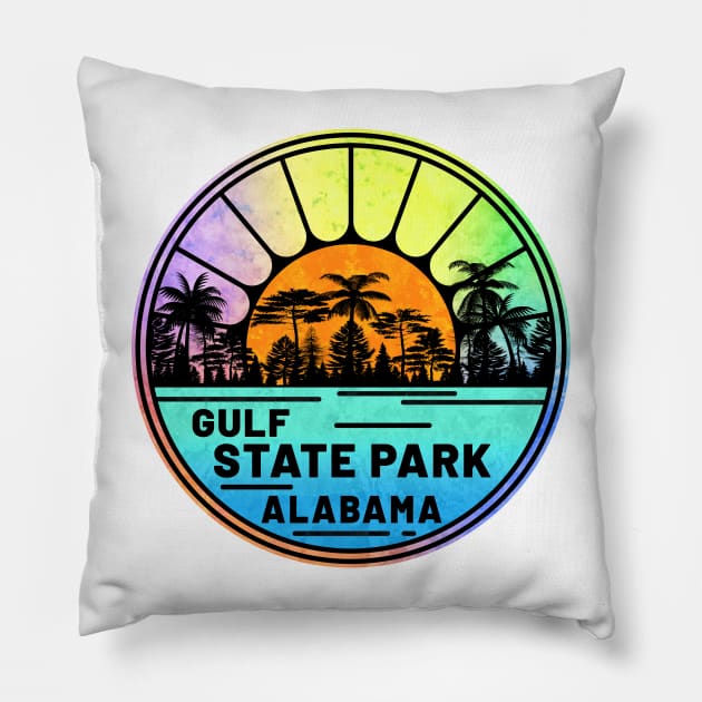 Gulf State Park Alabama Shores Orange Beach Pillow by TravelTime