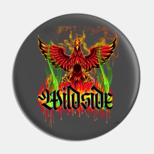 Phoenix rising over flames Pin