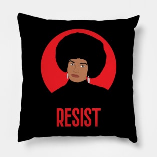 Angela Davis Cartoon Pillow