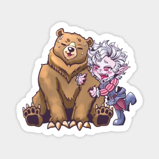 Chibi Astarion and bear - Baldurs Gate 3 Magnet