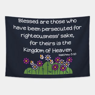 Beatitudes Matthew 5:10 Light Letters Tapestry