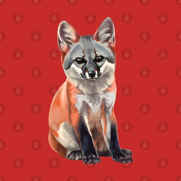 Grey fox by Yana Graffox