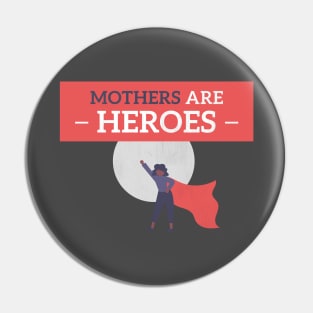 Abstract superhero woman mother red cape moon illustration Pin