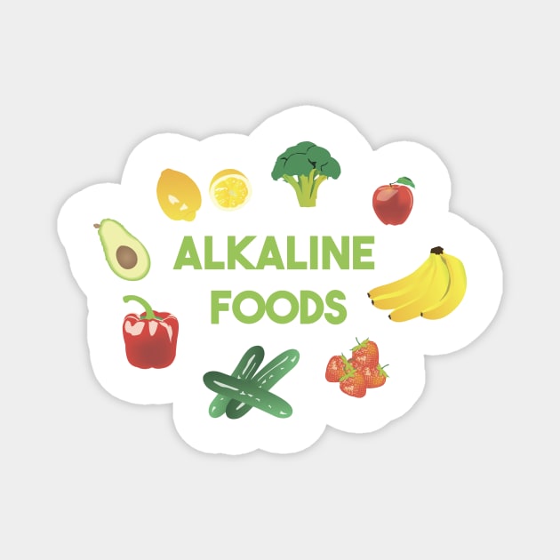 Alkaline Foods Healthy Diet Magnet by NorseTech