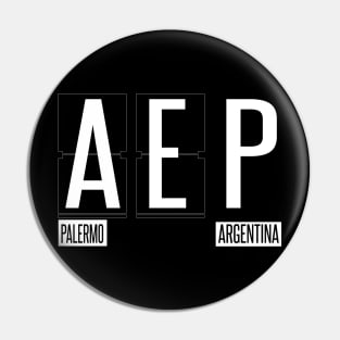 AEP - Palermo Airport Code Souvenir or Gift Shirt Apparel Pin