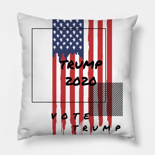 DONALD TRUMP FOR PRESIDENT 2020 Pillow by Rebelion