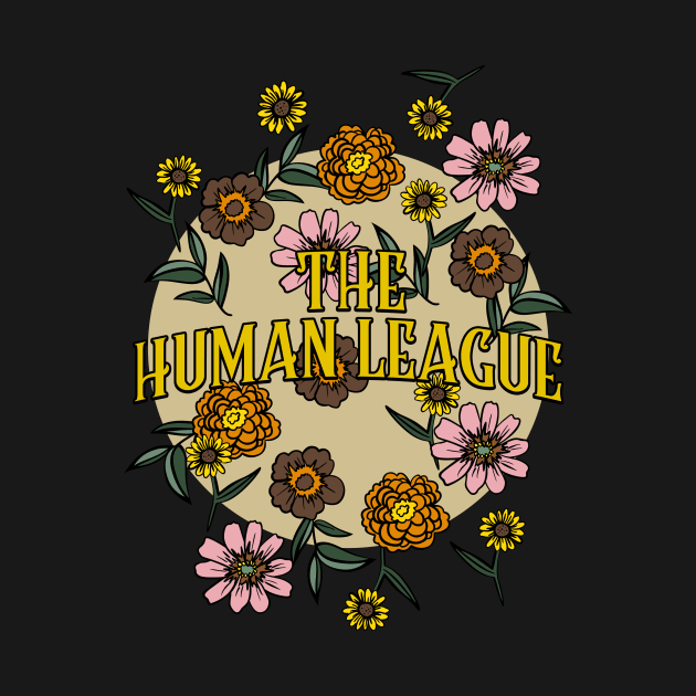 Human League Name Personalized Flower Retro Floral 80s 90s Name Style by Ancientdistant