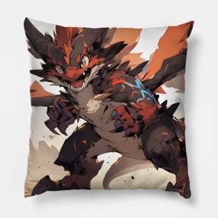 Dragon beast battle Pillow