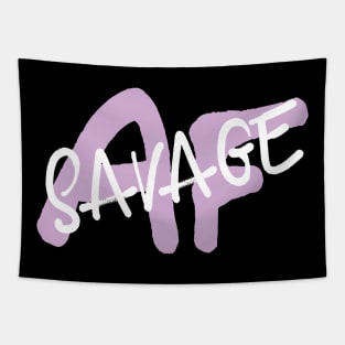 Savage AF Slogan Graffiti tag Pink style Tapestry