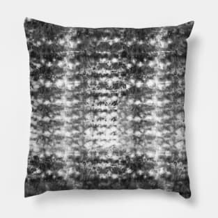 Abstract Black and White Tie-Dye Pillow