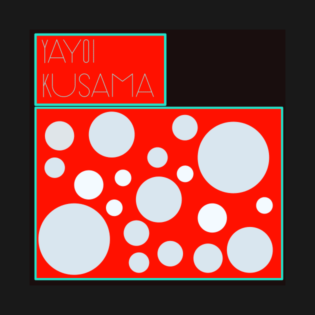 Yayoi Kusama inspired design by pauloneill-art