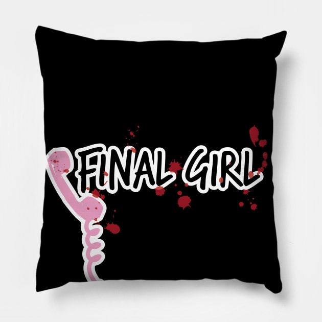 Final Girl Pillow by Pixel Paragon