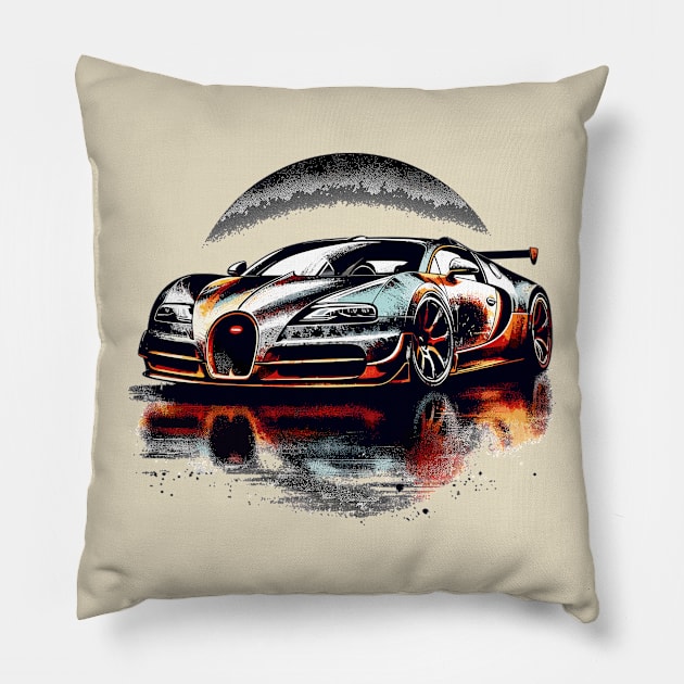 Bugatti Veyron Pillow by Vehicles-Art