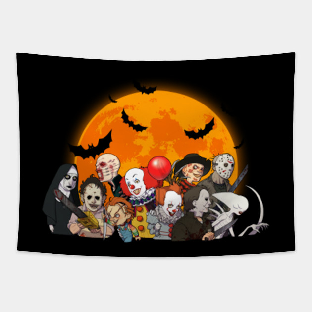 Download Friends Horror Movie Creepy Halloween Friends Horror Tapestry Teepublic Au