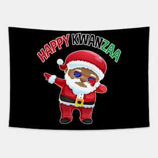 Black Christmas Happy Kwanzaa Merry African Holiday Tapestry