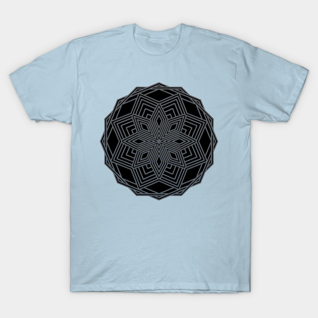 Discover Black Geometric Pattern - Geometrical Design - T-Shirt