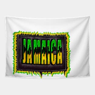 Jamaica colours Jamaican Flag Roots Independence Jamaica Tapestry