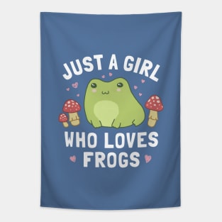 Frogs and Mushrooms, World of a Girl With a Deep Love for Nature Tapestry