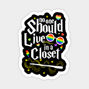 No One Should Live In A Closet Lgbt Gay Magnet