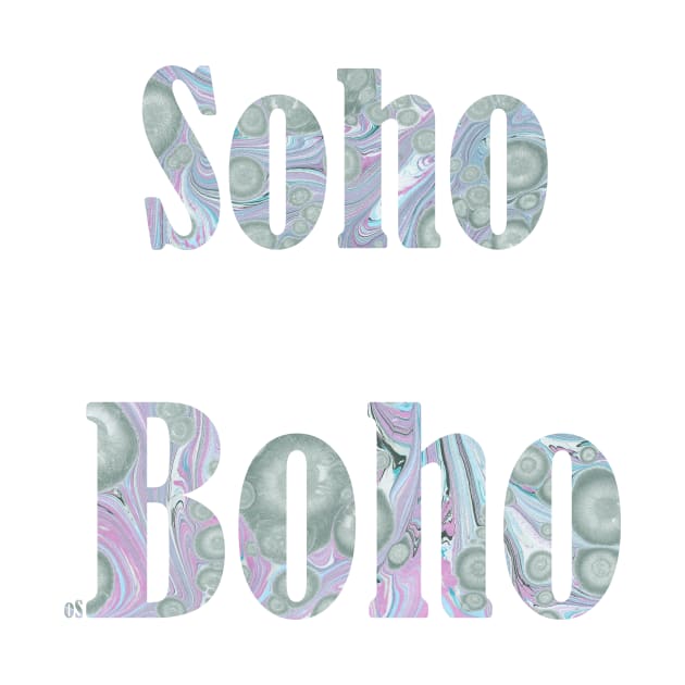 Marbled Paper Abstract : Boho Soho by MarbleCloud