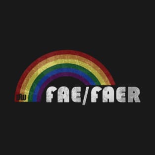 Grunge LGBT+ Pride - Fae/Faer Pronouns T-Shirt