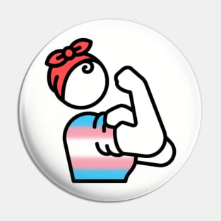 Trans Pride Rosie the Riveter Pin