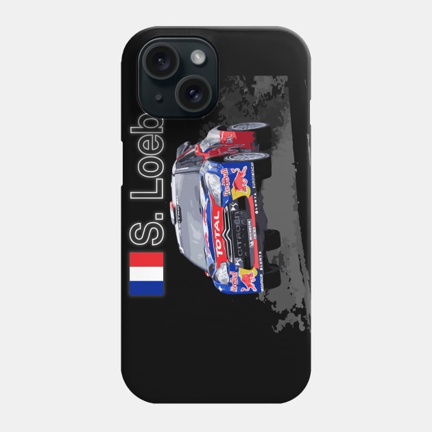 WRC Champion  Sébastien Loeb Phone Case by cowtown_cowboy