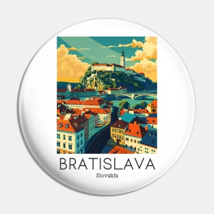 A Vintage Travel Illustration of Bratislava - Slovakia Pin