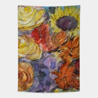 Victorian Floral Bouquet Tapestry