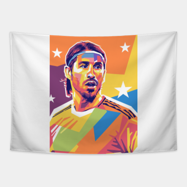 sergio ramos wpap art - Sergio Ramos - Tapestry | TeePublic
