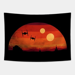 Tatooine - double suns double fighters Tapestry