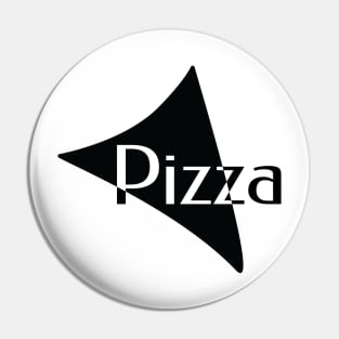 Word Pizza, Pizza Slice, Minimalistic Pin
