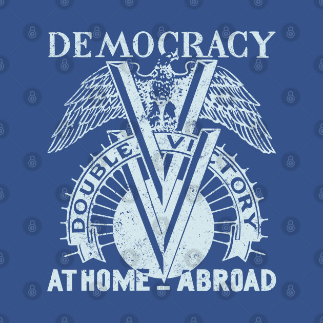 Discover Democracy Double V - light - Us History - T-Shirt