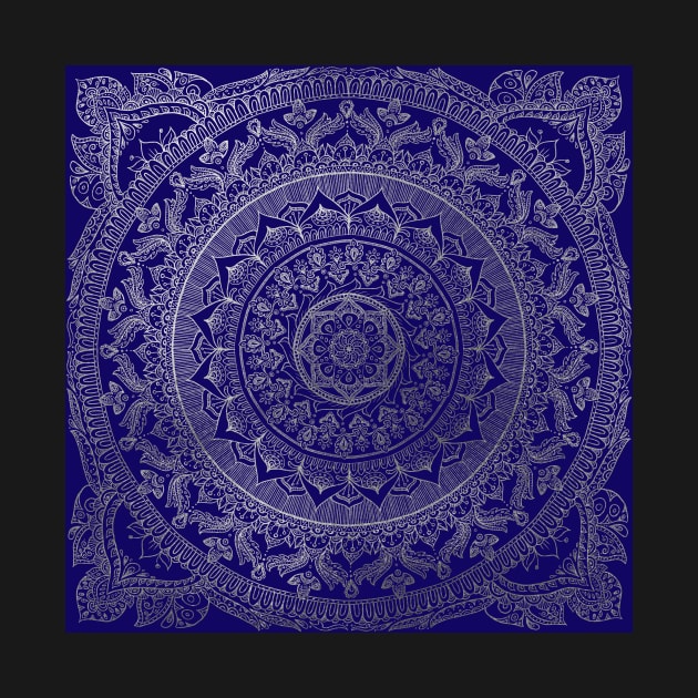 Mandala Royal - Blue and Silver by MariaMahar