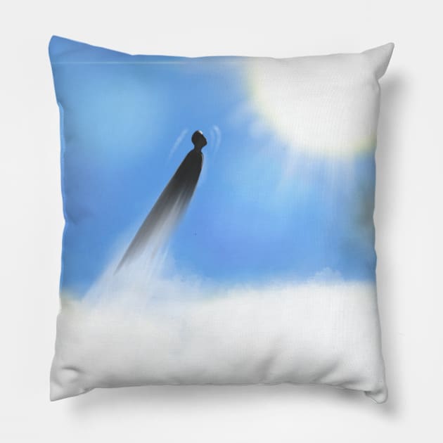 Take Flight! Superhero Comic Book Pillow by Jamie Collins