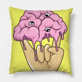 Metal Melted Brain Monster Pillow