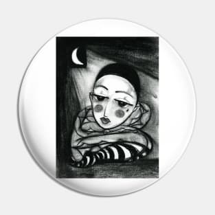 The Sad Clown and the Moonbeam Pin