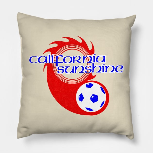 Defunct California Sunshine Soccer ASL 1980 Pillow by LocalZonly