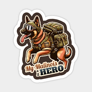 Belgian Malinois Soldier Magnet