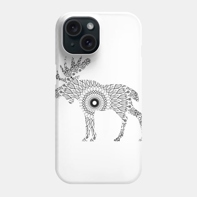 Moose Mandala Phone Case by BilcosDesigns