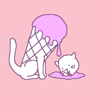 Cat icecream (strawberry) T-Shirt