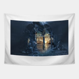 Lost City of Atlantis or Mystery Legend Atlántida Tapestry