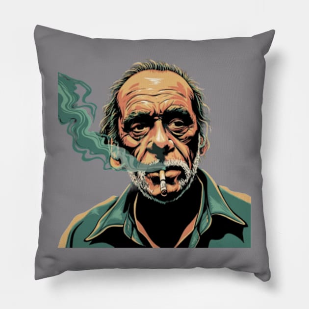 Bukowski Pillow by TshirtMA